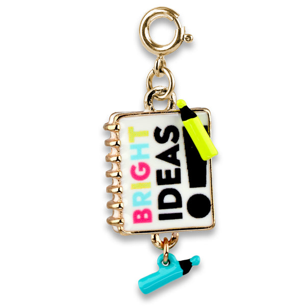 CHARM IT! Gold Bright Ideas Notebook Charm - charmit.com