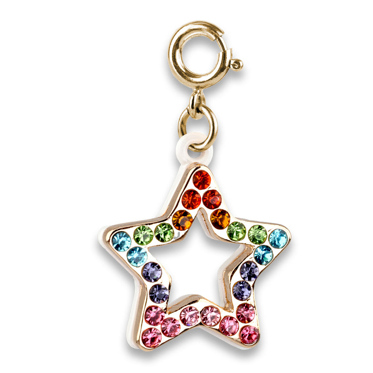 CHARM IT! Gold Rainbow Sparkle Star Charm - charmit.com