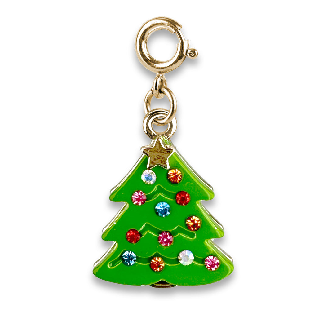 CHARM IT! Gold Sparkle Christmas Tree Charm - charmit.com