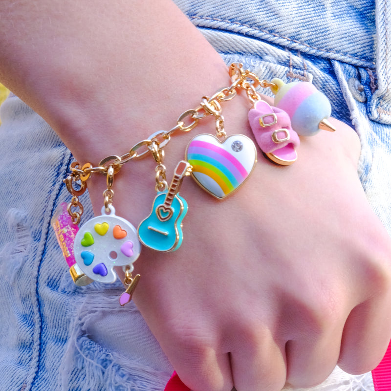 CHARM IT! Gold Furry Pink Sandal Charm - Birkenstock sandal - charmit.com