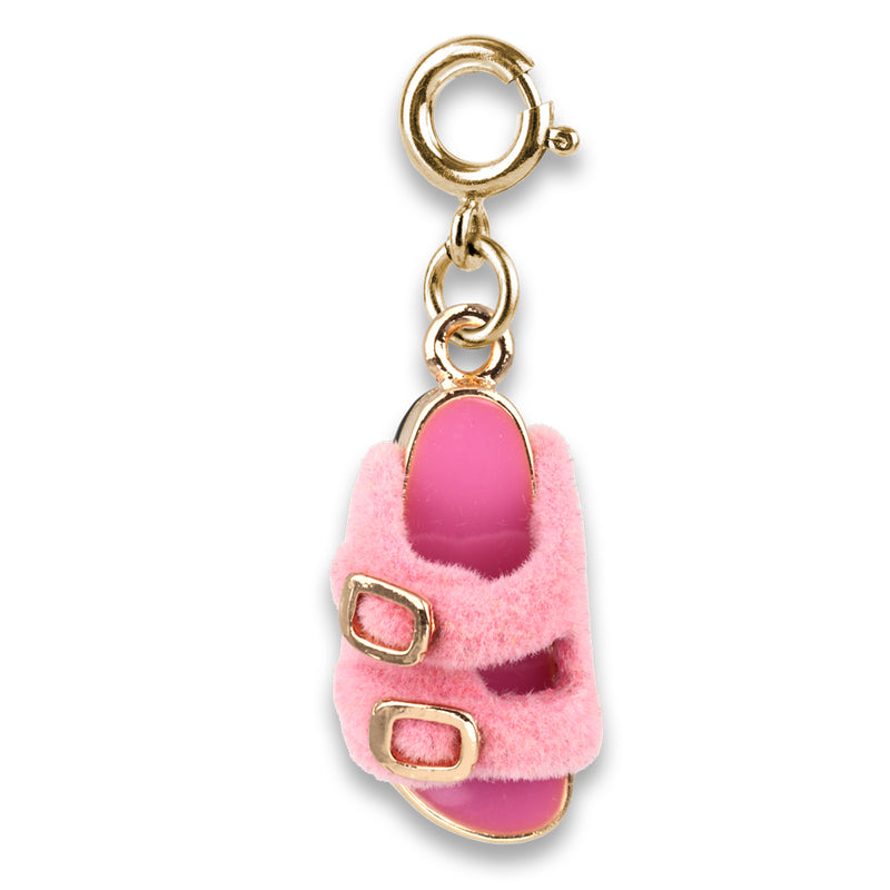 CHARM IT! Gold Furry Pink Sandal Charm - charmit.com
