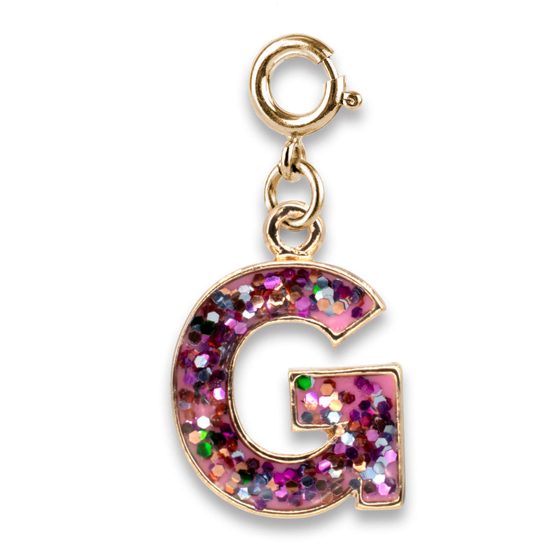 CHARM IT! Gold Pink Glitter Letter G Charm - charmit.com