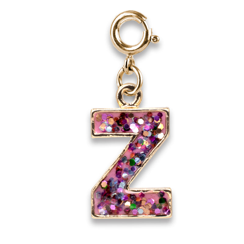 CHARM IT! Gold Pink Glitter Letter Z Charm - charmit.com