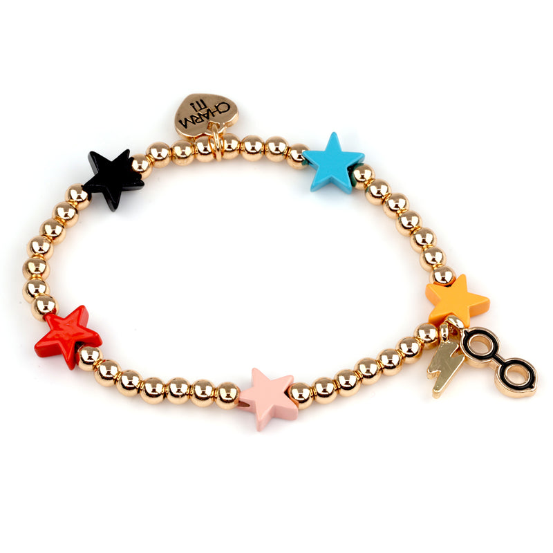 CHARM IT! Gold Harry Potter Stretch Bead Bracelet - charmit.com