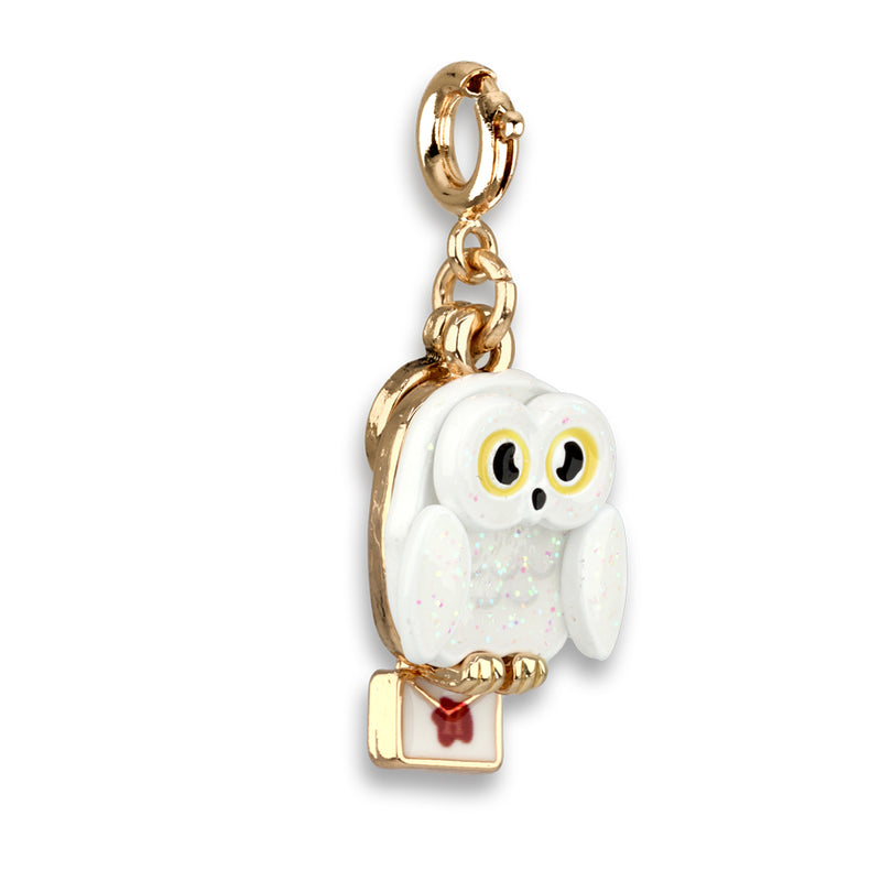 CHARM IT! Gold Swivel Hedwig Charm Side View - charmit.com