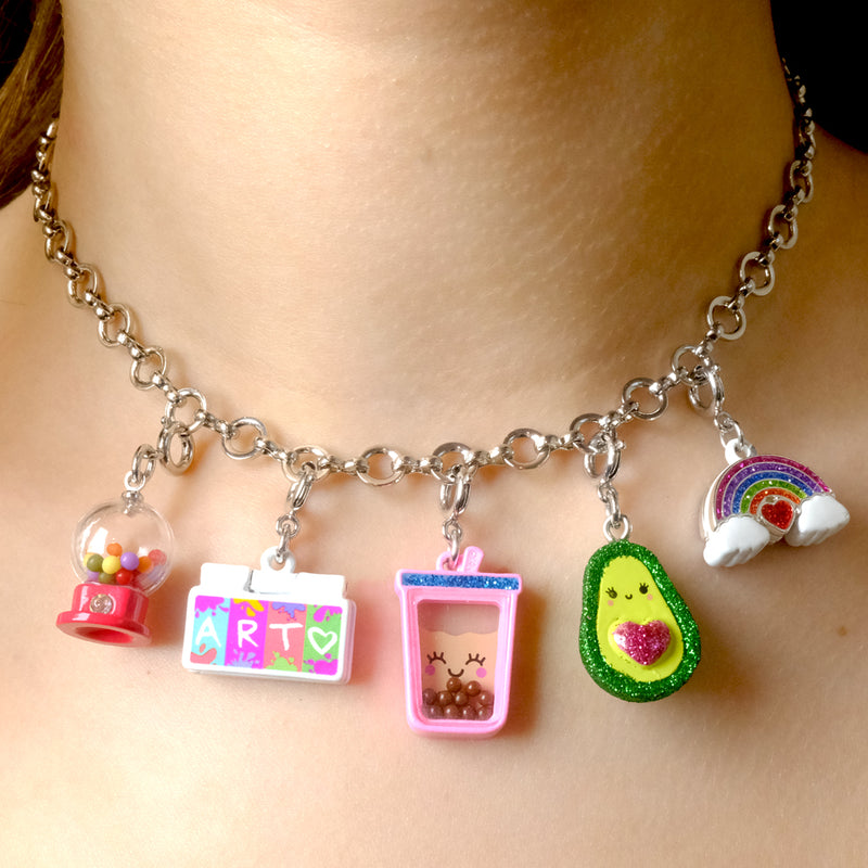 CHARM IT! Silver Charm Choker Necklace - charmit.com