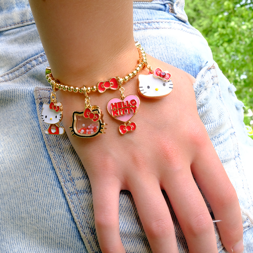 CHARM IT! Hello Kitty Charm Bracelet with Hello Kitty Bow and Charms - charmit.com