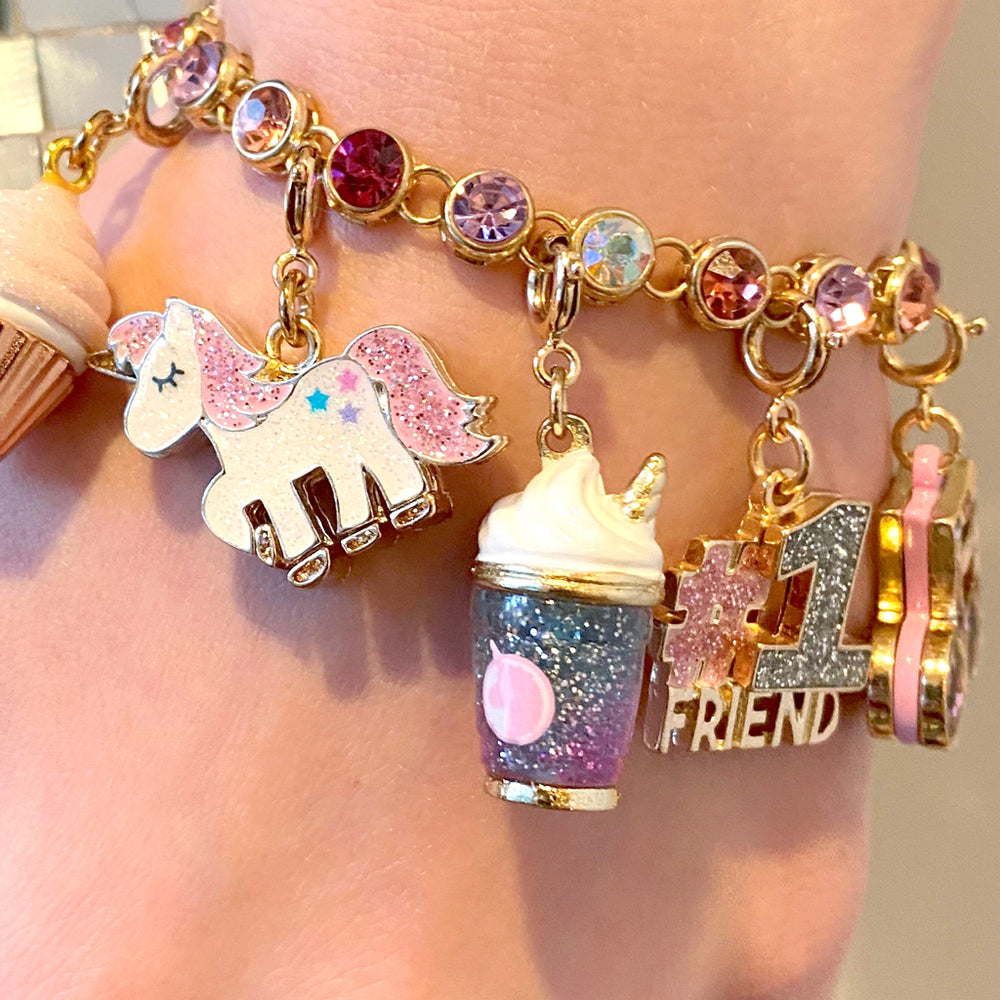 Gold Unicorn Smoothie Charm