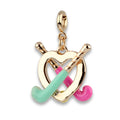 CHARM IT! Gold Field Hockey Charm Back View - charmit.com