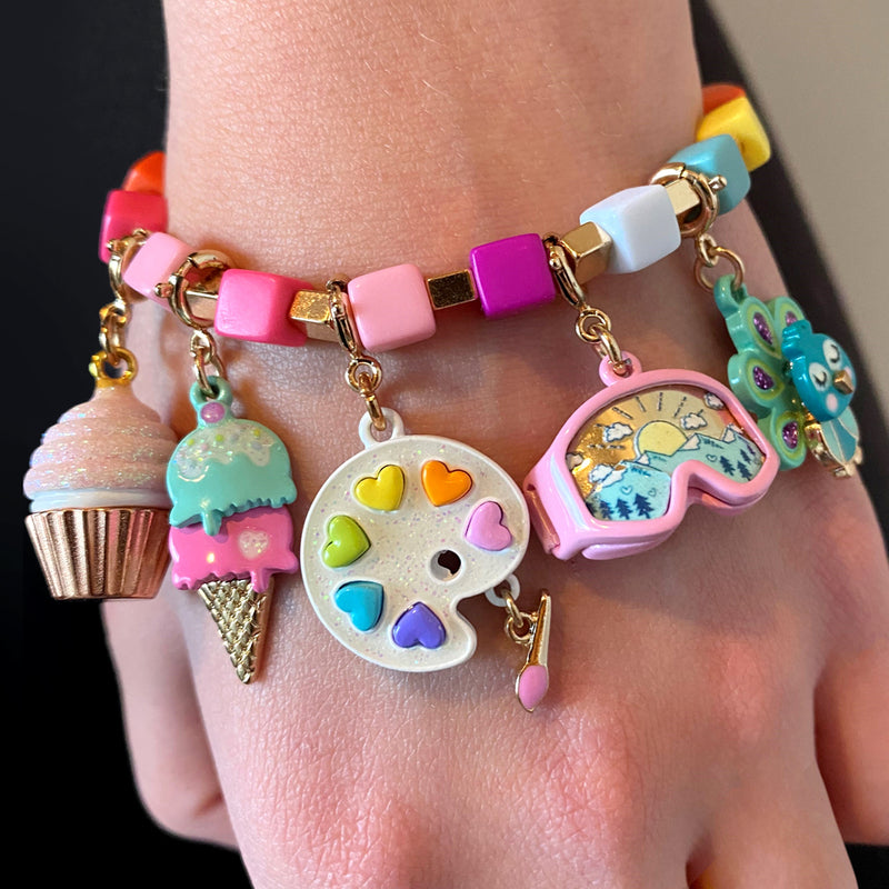 Gold Swivel Ice Cream Cone Charm