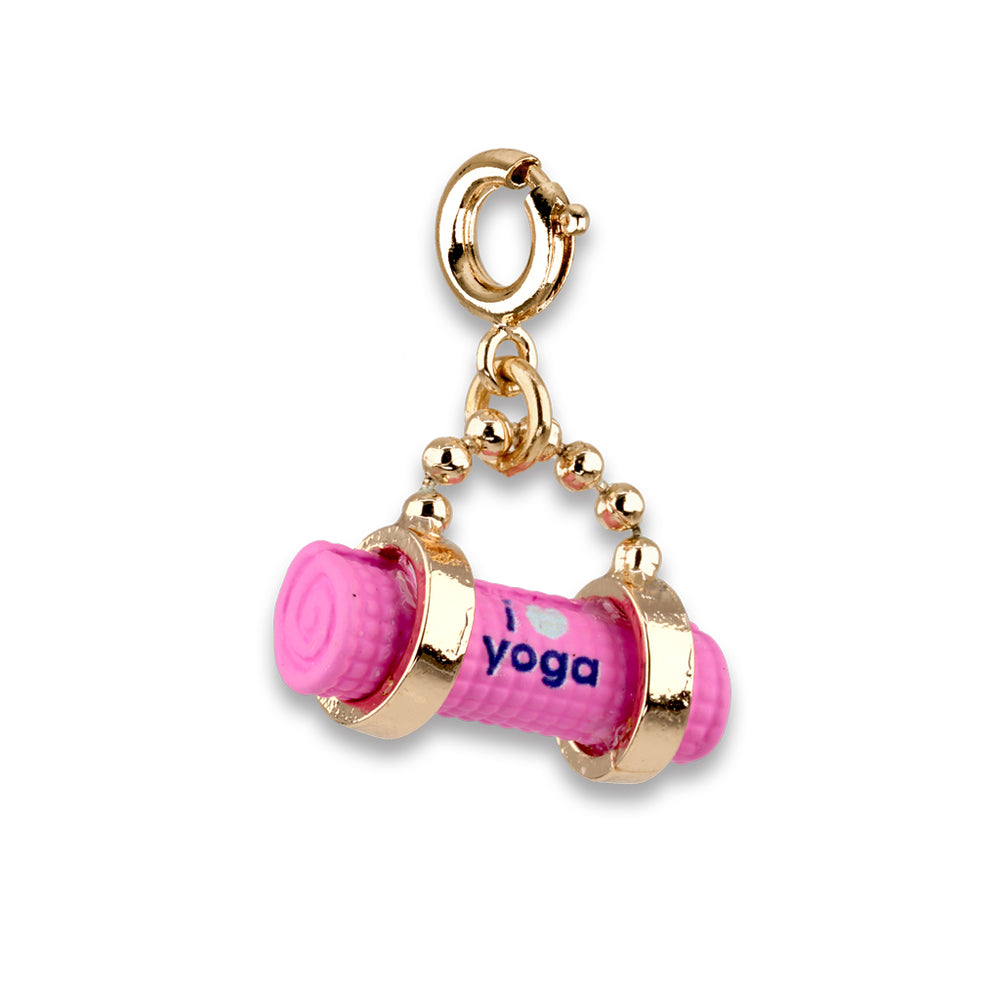 CHARM IT! Gold Yoga Mat Charm Side View - charmit.com