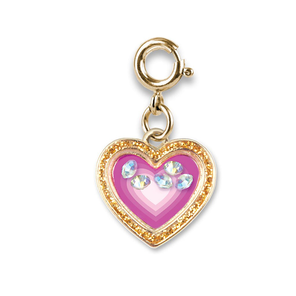 Gold Heart Shaker Charm - shopcharm-it