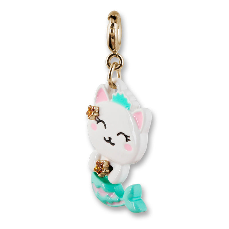 Gold Purrmaid Charm - shopcharm-it