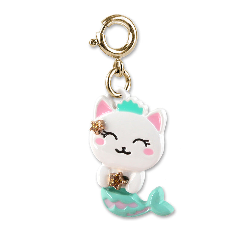 Gold Purrmaid Charm - shopcharm-it