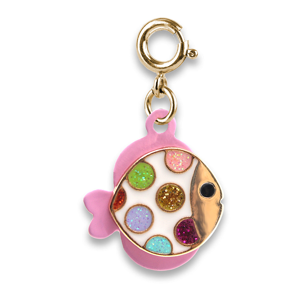 Gold Glitter Tropical Fish Charm - shopcharm-it