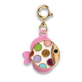 Gold Glitter Tropical Fish Charm - shopcharm-it