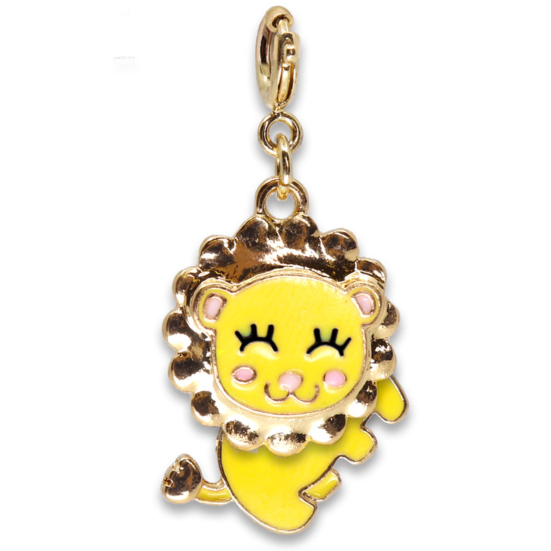 Gold Swivel Lion Charm - shopcharm-it