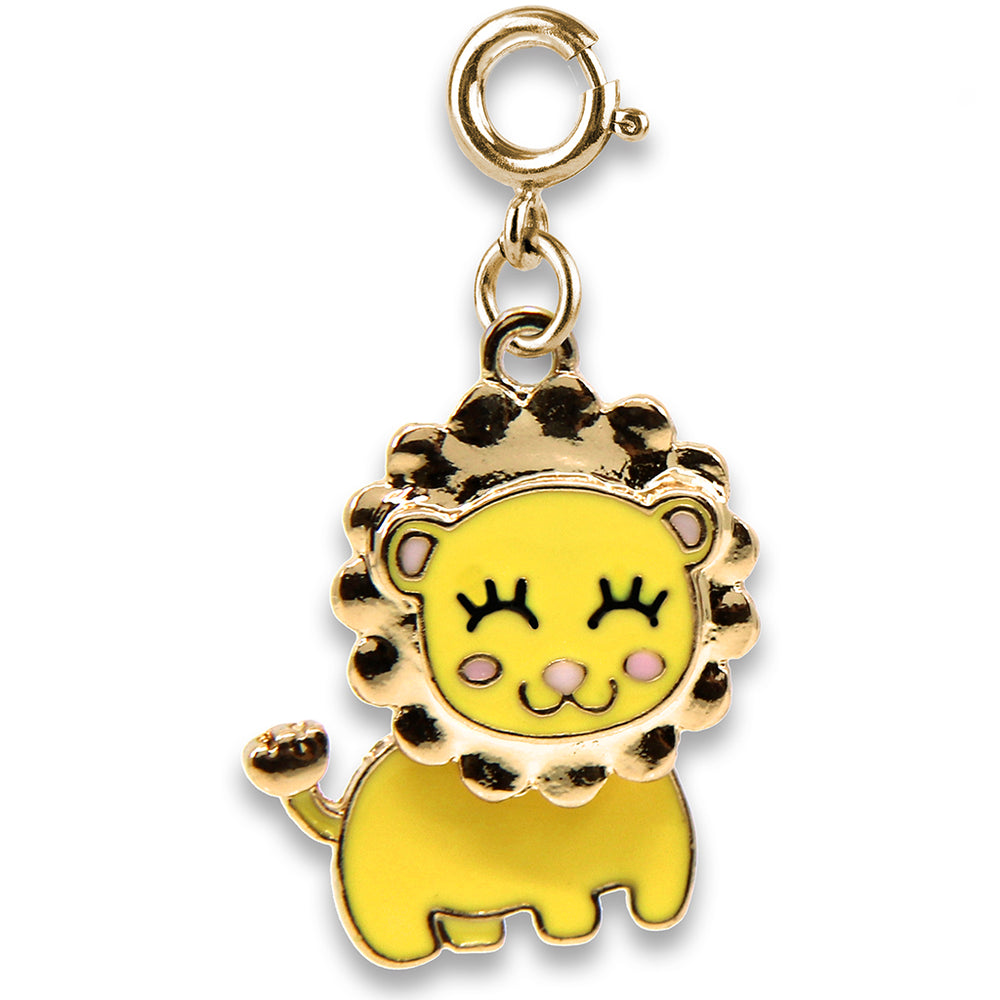 Gold Swivel Lion Charm - shopcharm-it