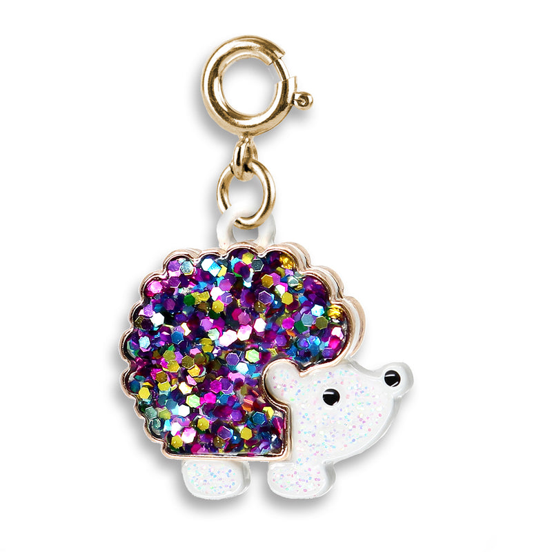 Gold Glitter Hedgehog Charm - shopcharm-it