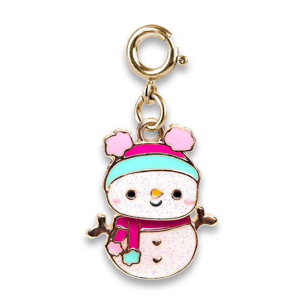 Gold Swivel Snowman Charm - shopcharm-it