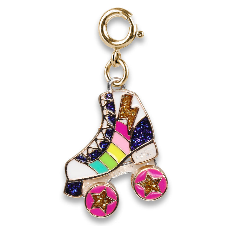 CHARM IT! Gold Glitter Rollerskate Charm