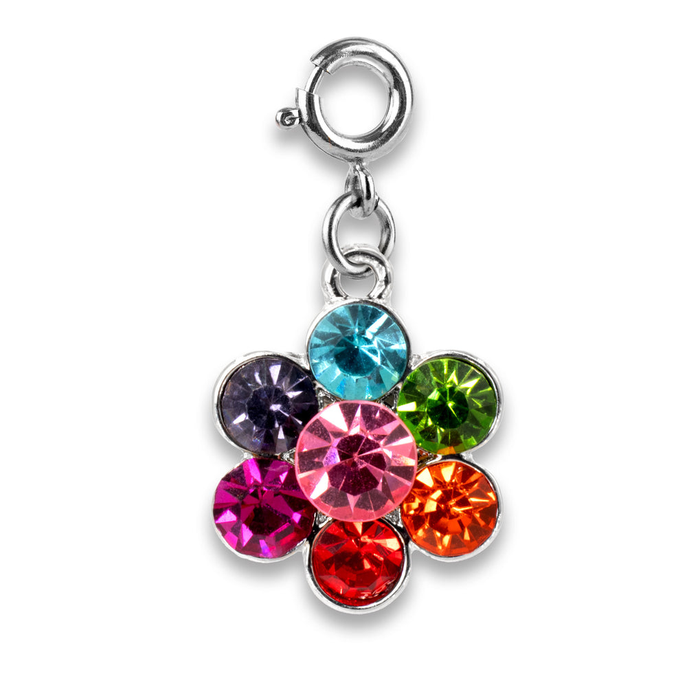 CHARM IT! Rainbow Rhinestone Daisy Charm