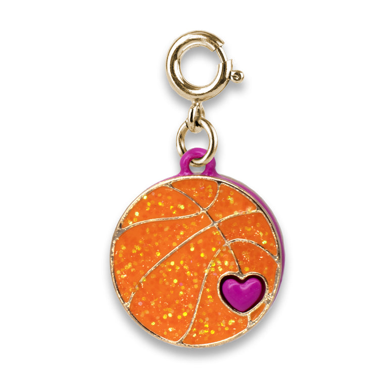 Gold Glitter Basketball Charm-charmit.com