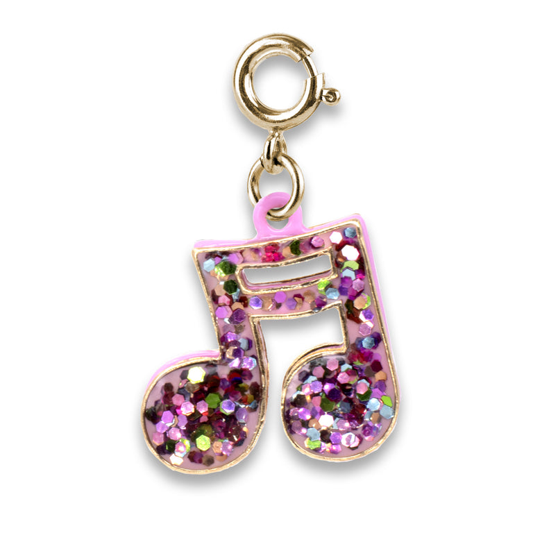 Gold Glitter Music Note Charm-charmit.com