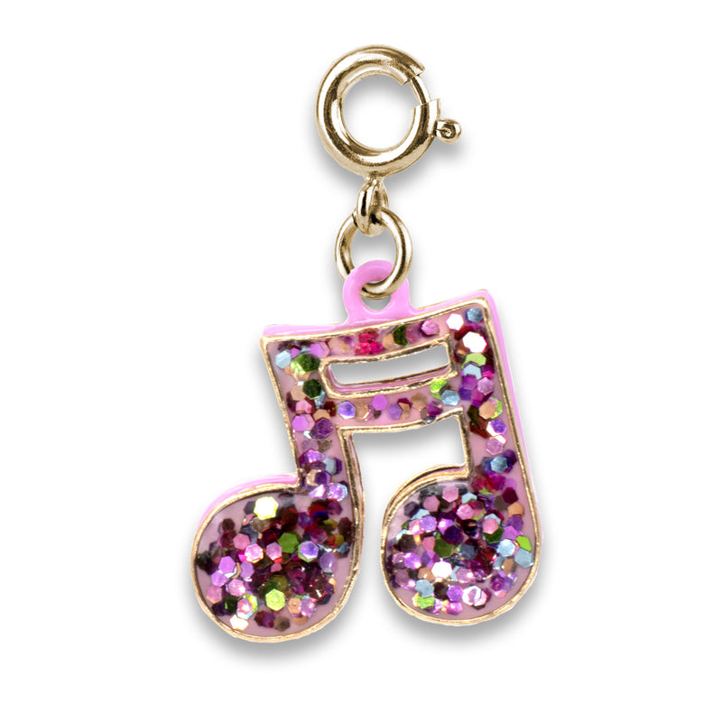 Gold Glitter Music Note Charm-charmit.com