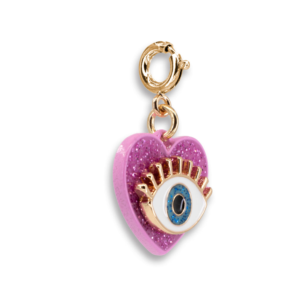 Gold Glitter Lucky Eye Charm
