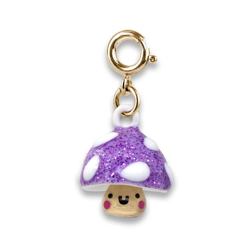 Gold Glitter Mushroom Charm-charmit.com
