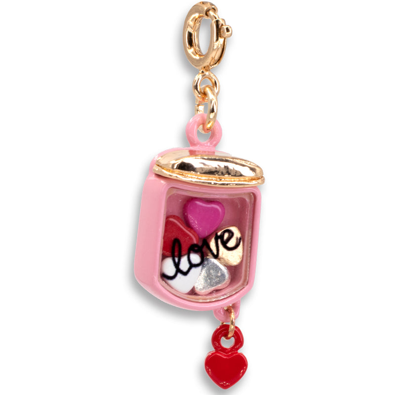 Gold Jar of Hearts Shaker Charm