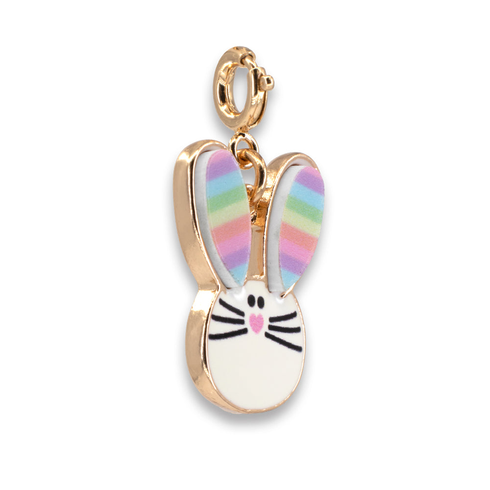 CHARM IT! Gold Rainbow Bunny Side View - charmti.com