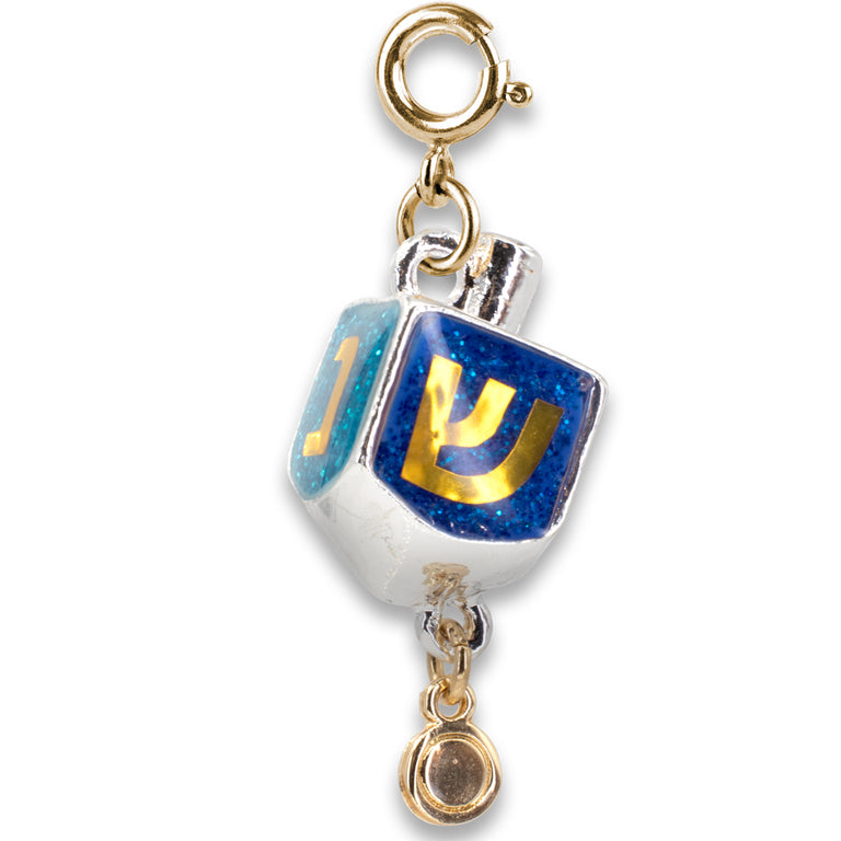 Gold Glitter Dreidel Charm-charmit.com