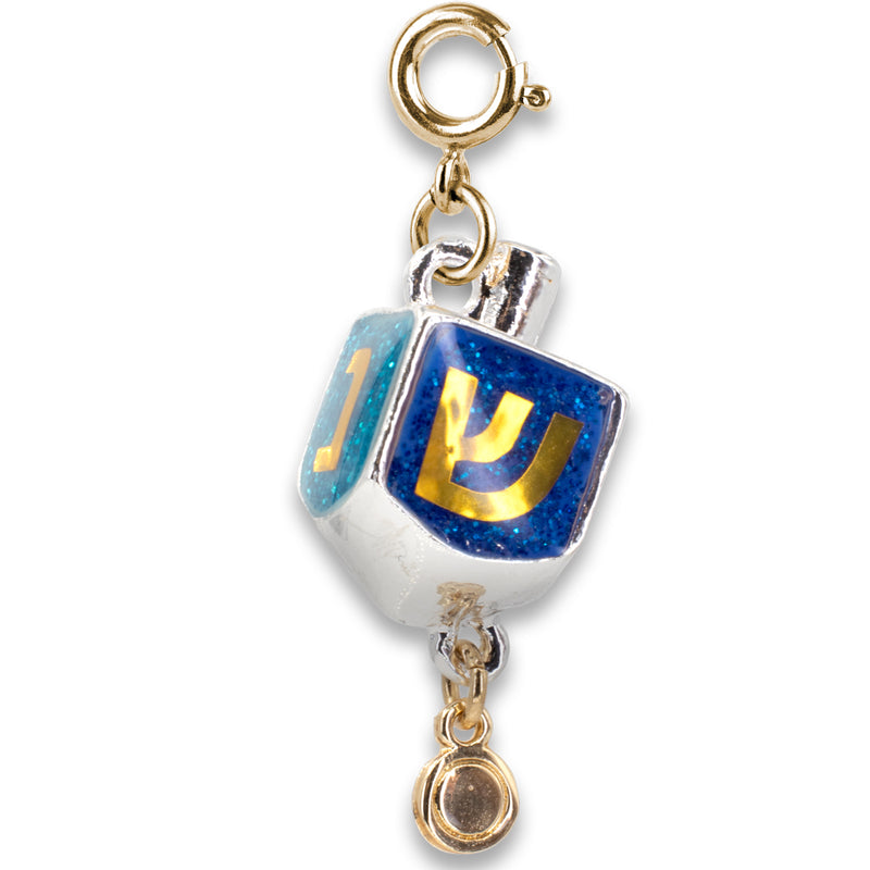 Gold Glitter Dreidel Charm-charmit.com
