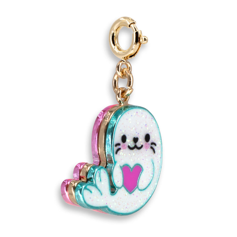 Gold Glitter Seal Charm - charmit.com