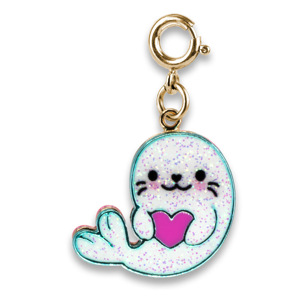 Gold Glitter Seal Charm - charmit.com