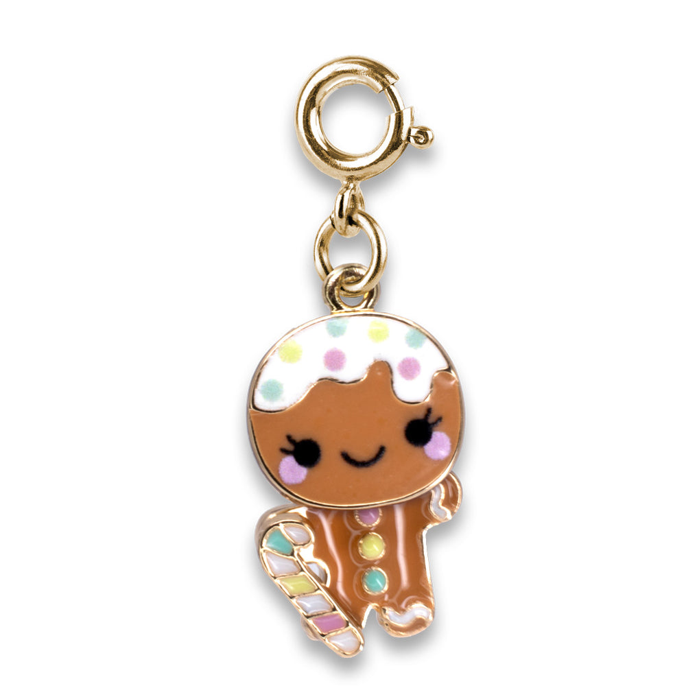 Gold Swivel Gingerbread Man Charm - charmit.com