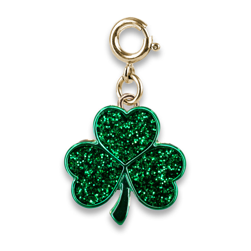 CHARM IT! Gold Glitter Shamrock Charm - charmit.com