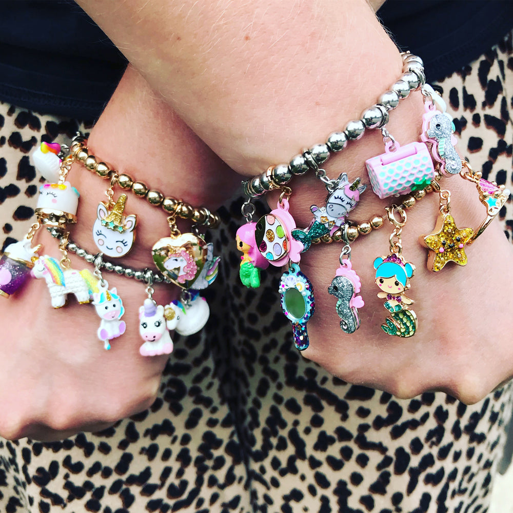 Glitter Seahorse Charm - shopcharm-it