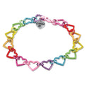 Rainbow Heart Link Bracelet - shopcharm-it