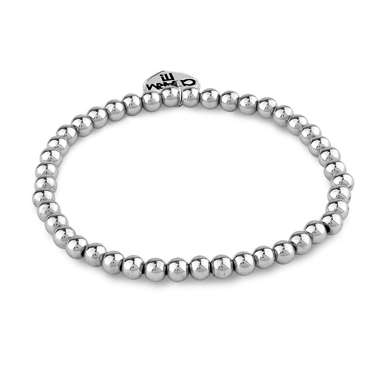 4mm Silver Bead Bracelet - shopcharm-it