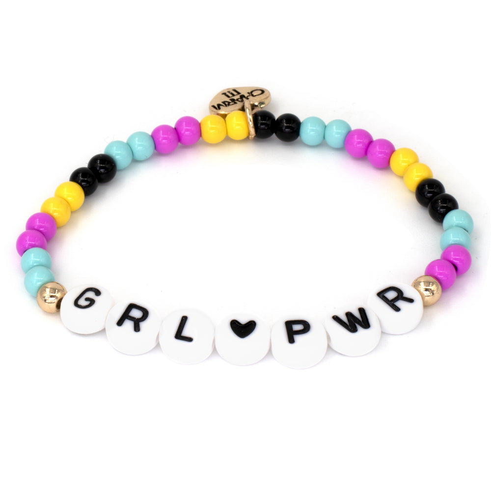 4mm GIRL POWER Stretch Bead Bracelet 6" Length-charmit.com