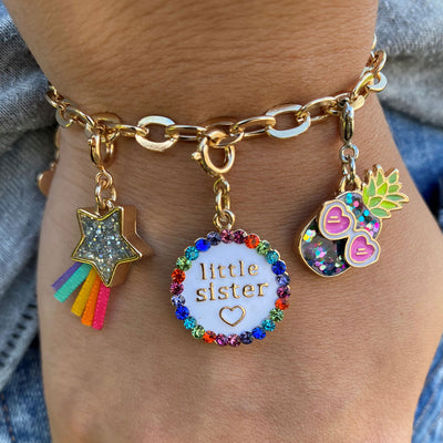 Gold Little Sister Charm-charmit.com