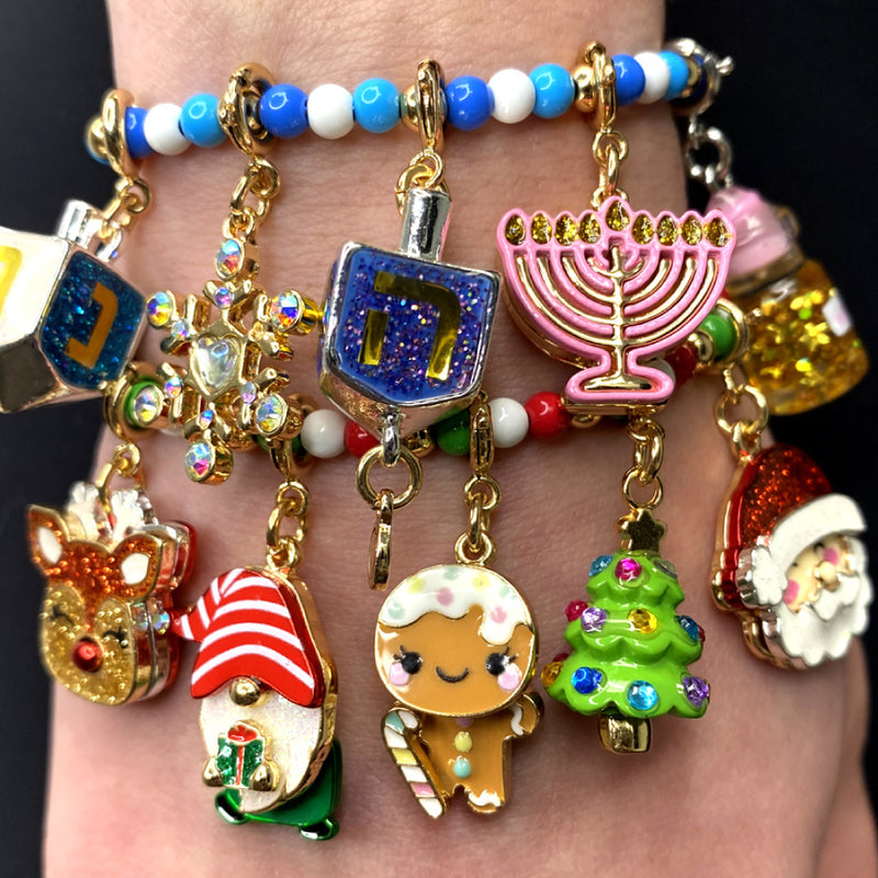 Gold Swivel Christmas Gnome Charm - charmit.com