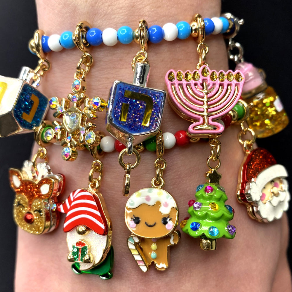 Gold Swivel Gingerbread Man Charm - charmit.com