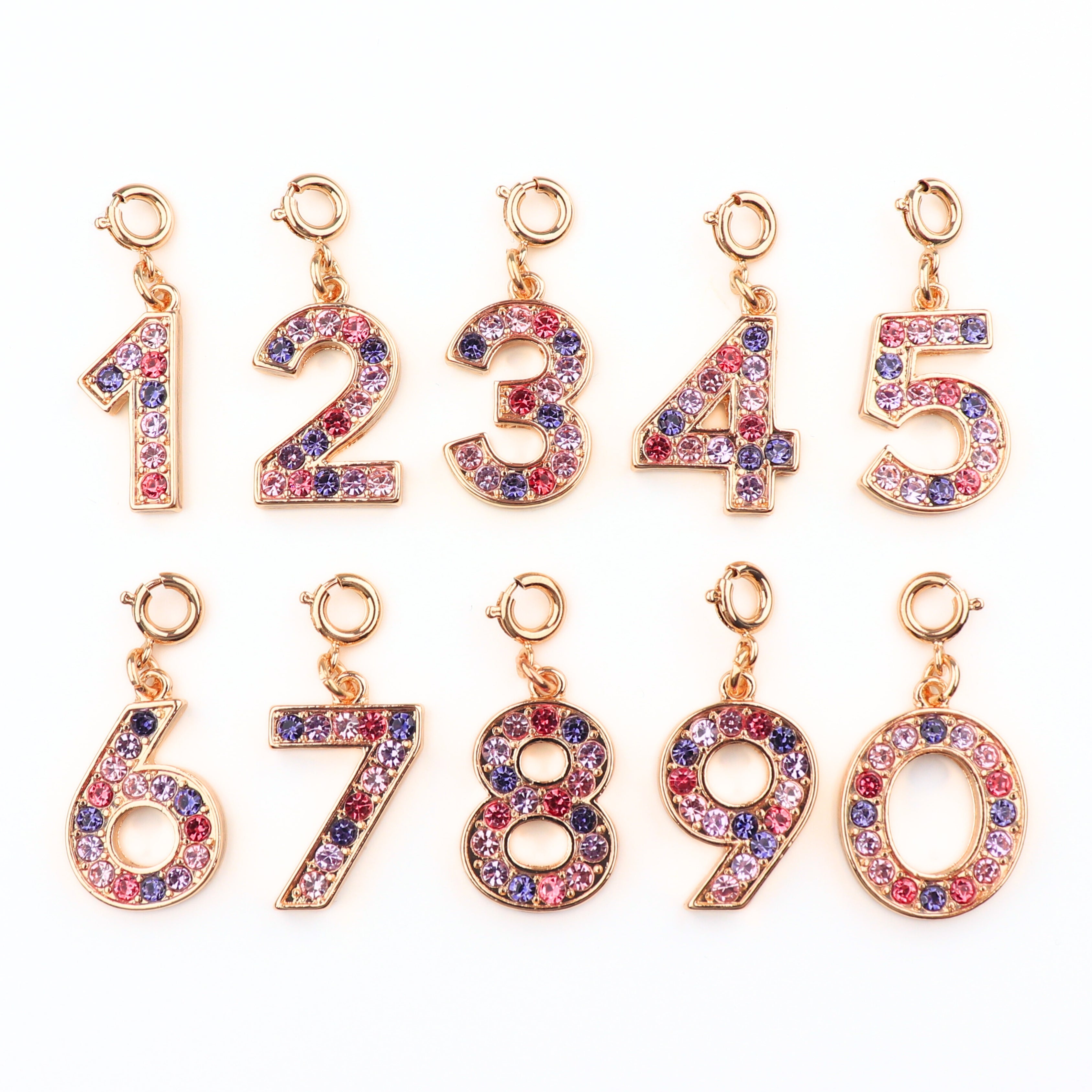 Gold Pink Multi 6 Charm