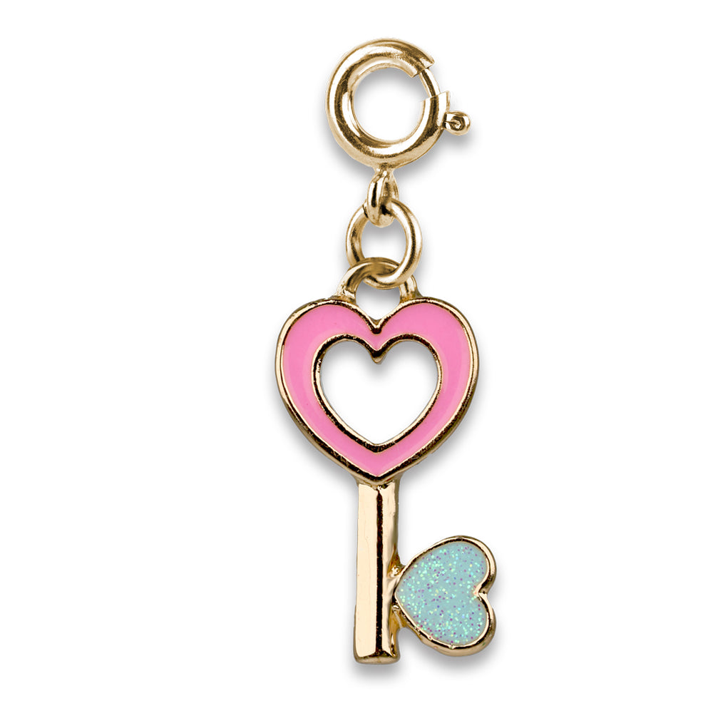 CHARM IT! Gold Heart Key Charm - charmit.com 