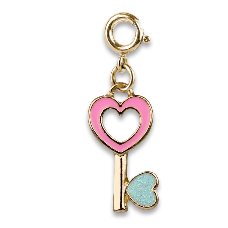 CHARM IT! Gold Heart Key Charm - charmit.com 