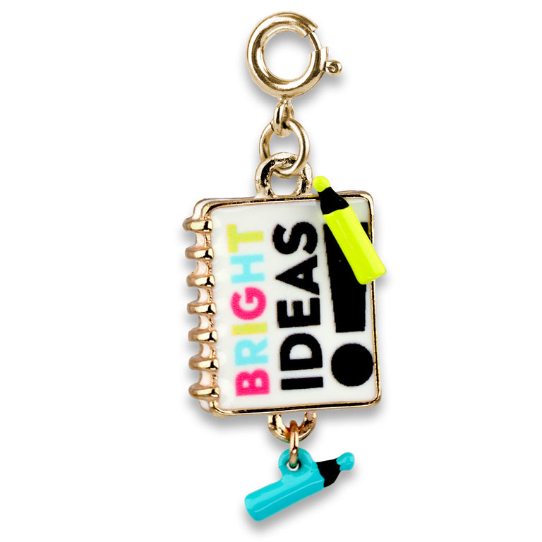 CHARM IT! Gold Bright Ideas Notebook Charm - charmit.com